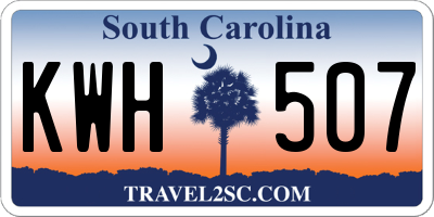 SC license plate KWH507