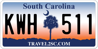 SC license plate KWH511