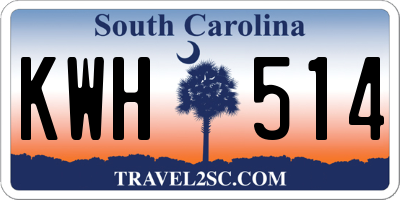 SC license plate KWH514