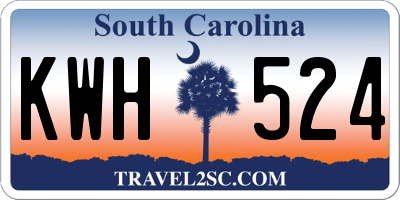 SC license plate KWH524