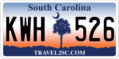 SC license plate KWH526