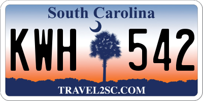 SC license plate KWH542
