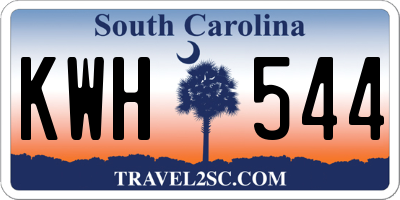 SC license plate KWH544