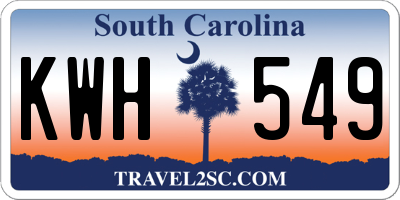 SC license plate KWH549