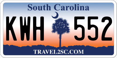 SC license plate KWH552