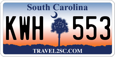 SC license plate KWH553