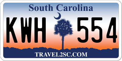 SC license plate KWH554