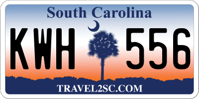 SC license plate KWH556