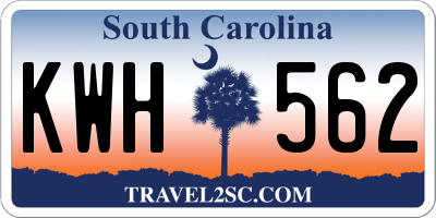 SC license plate KWH562