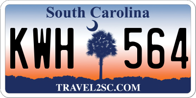 SC license plate KWH564