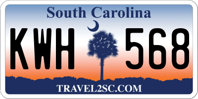 SC license plate KWH568