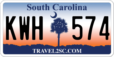 SC license plate KWH574