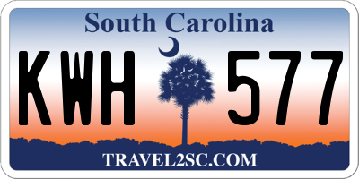 SC license plate KWH577