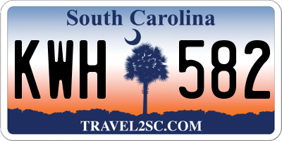SC license plate KWH582