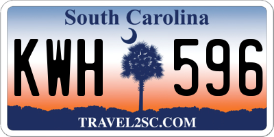 SC license plate KWH596