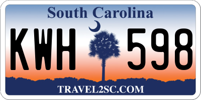 SC license plate KWH598