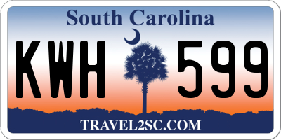 SC license plate KWH599