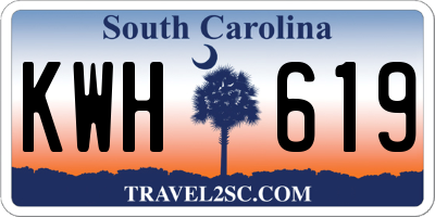 SC license plate KWH619