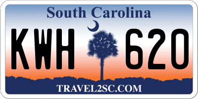 SC license plate KWH620