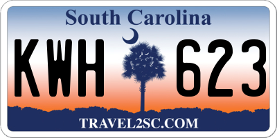 SC license plate KWH623