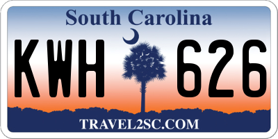 SC license plate KWH626