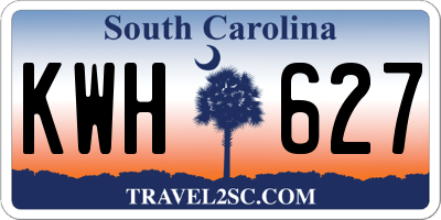SC license plate KWH627