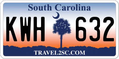 SC license plate KWH632