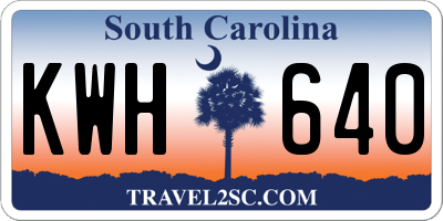 SC license plate KWH640