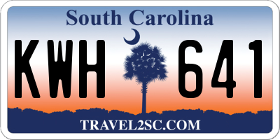 SC license plate KWH641