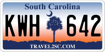 SC license plate KWH642