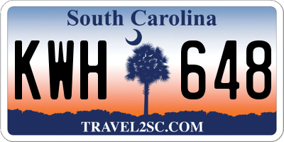 SC license plate KWH648