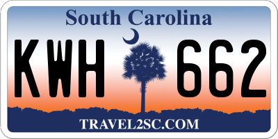 SC license plate KWH662