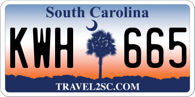SC license plate KWH665