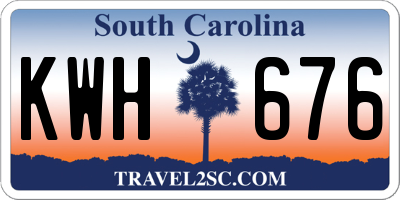 SC license plate KWH676