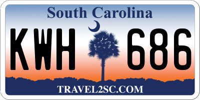 SC license plate KWH686