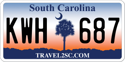 SC license plate KWH687
