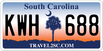 SC license plate KWH688