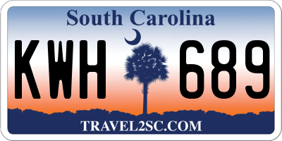 SC license plate KWH689