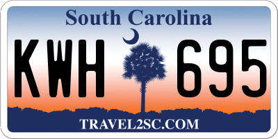 SC license plate KWH695
