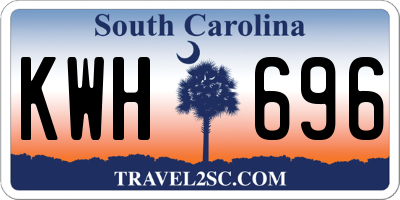 SC license plate KWH696
