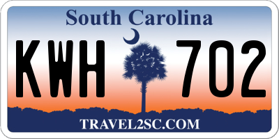 SC license plate KWH702