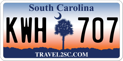 SC license plate KWH707