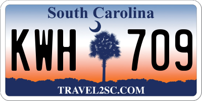 SC license plate KWH709