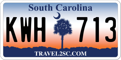 SC license plate KWH713
