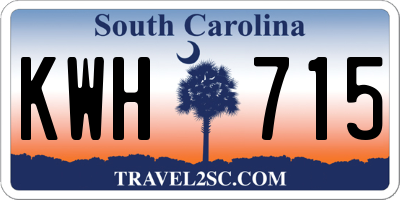 SC license plate KWH715