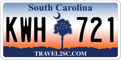 SC license plate KWH721