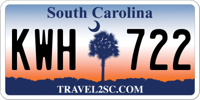 SC license plate KWH722