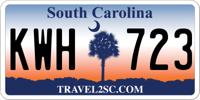 SC license plate KWH723