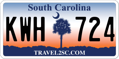SC license plate KWH724
