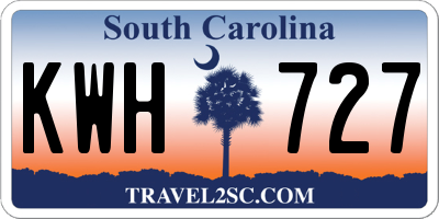 SC license plate KWH727